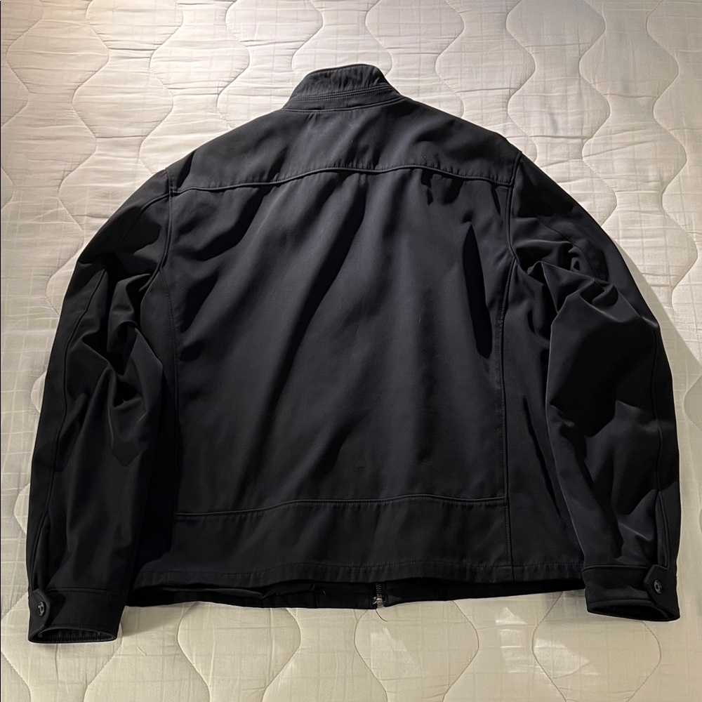Banana Republic Men's Bomber-Style Water-Resistant Windbreaker - Black - Large - Picture 3 of 8